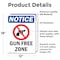 Signmission Gun Free Zone Sign, Vinyl Decal, 12in W x 18in L, 2PK OS-2PACK-NS-D-1218-V-13178 - alternate 6